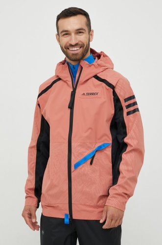 Adidas terrex jacheta de exterior utilitas culoarea portocaliu, de tranzitie