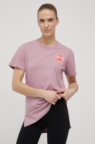 Adidas terrex tricou din bumbac patch mountain graphic culoarea roz