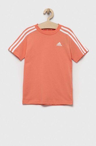 Adidas tricou de bumbac pentru copii u 3s culoarea portocaliu, cu imprimeu