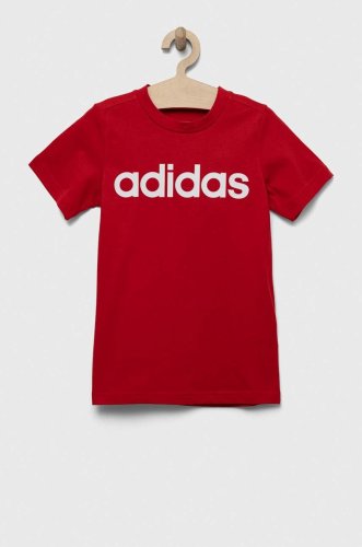 Adidas tricou de bumbac pentru copii u lin culoarea rosu, cu imprimeu