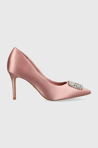 Aldo pantofi cu toc platine culoarea roz, 13571624.platine