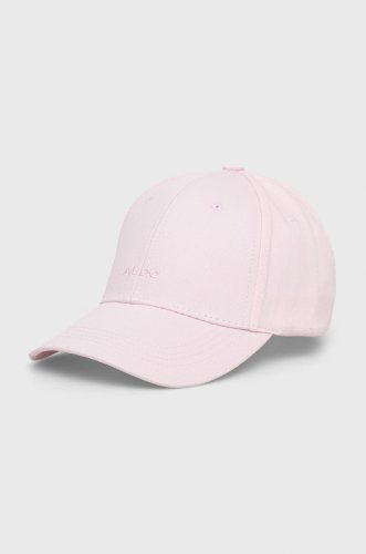 Aldo șapcă de baseball din bumbac manereryn, culoarea roz, neted
