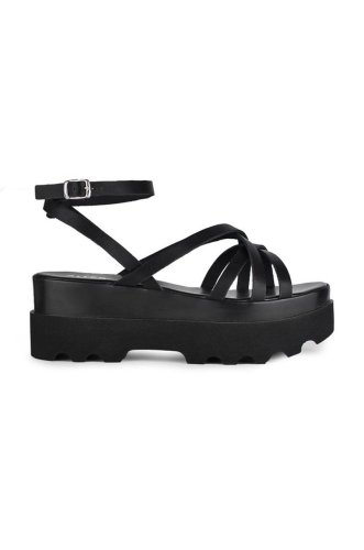 Altercore sandale dolo femei, culoarea negru, cu platforma