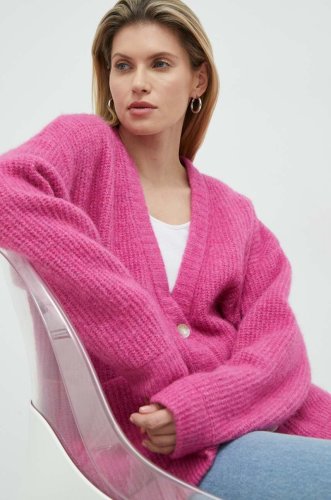 American vintage pulover femei, culoarea roz, călduros