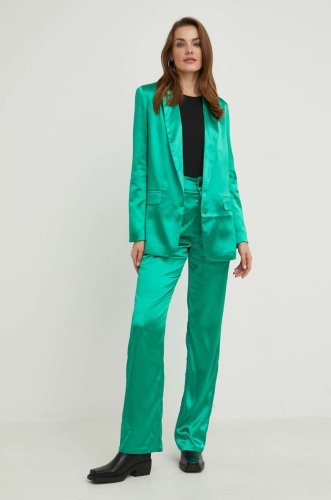 Answear lab compleu - jacheta si pantaloni femei, culoarea verde