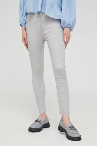 Answear lab jeansi push-up femei, culoarea gri, medium waist