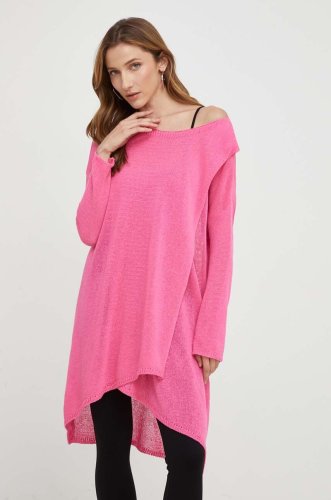 Answear lab pulover de bumbac culoarea roz, light