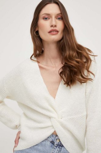 Answear lab pulover de lana culoarea bej