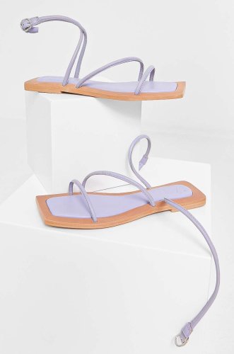 Answear lab sandale de piele femei, culoarea violet