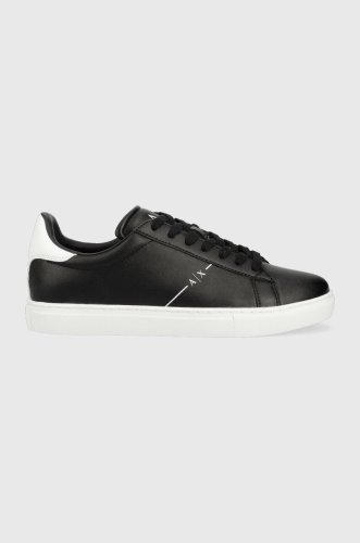 Armani exchange sneakers din piele xux001.xv093.s277 culoarea negru, xux001 xv093 s277