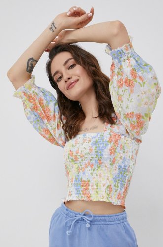 Billabong bluza din bumbac femei, in modele florale