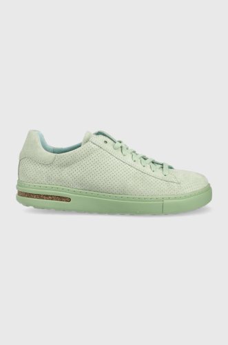 Birkenstock sneakers din piele intoarsă bend low culoarea verde, 1024659