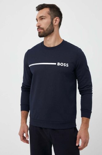 Boss bluză lounge culoarea negru, cu imprimeu