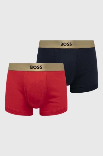 Boss boxeri de bumbac 2-pack culoarea rosu