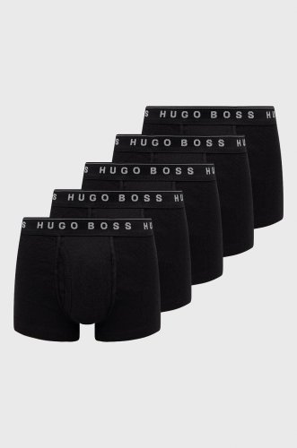 Boss boxeri de bumbac (5-pack) culoarea negru