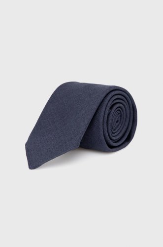 Boss cravata din lana culoarea albastru marin