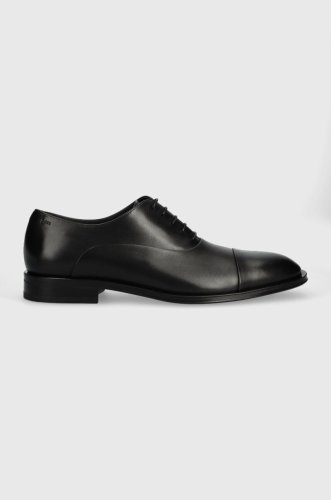 Boss pantofi de piele derrek barbati, culoarea negru, 50495997