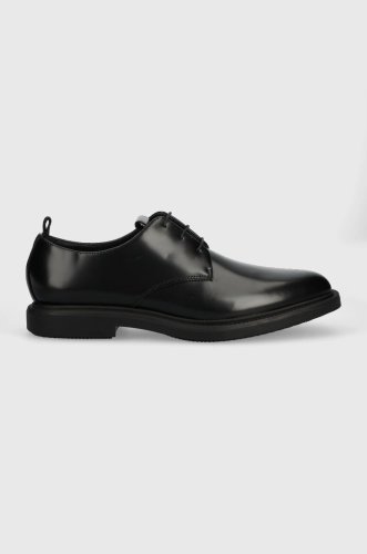 Boss pantofi de piele larry barbati, culoarea negru, 50498219