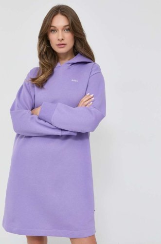 Boss rochie culoarea violet, mini, drept