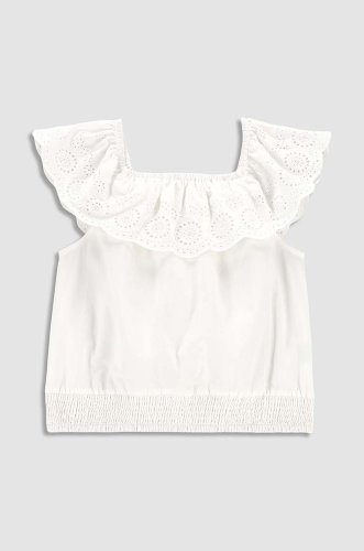 Coccodrillo bluza de bumbac pentru copii culoarea alb