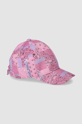 Coccodrillo șapcă din bumbac pentru copii culoarea roz, modelator