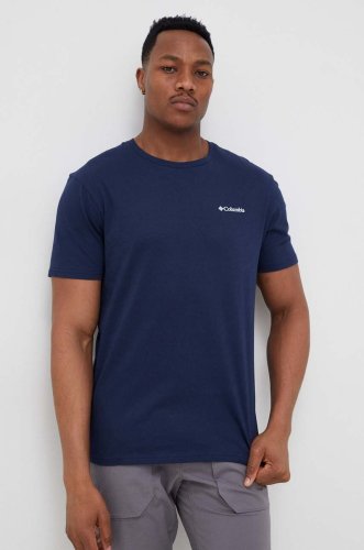 Columbia tricou din bumbac culoarea albastru marin, cu imprimeu 1834041.ss23-849