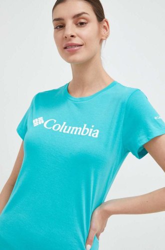 Columbia tricou femei, culoarea turcoaz