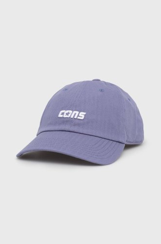 Converse șapcă de baseball din bumbac culoarea violet, cu imprimeu