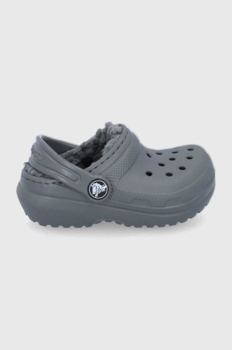 Crocs papuci copii culoarea gri