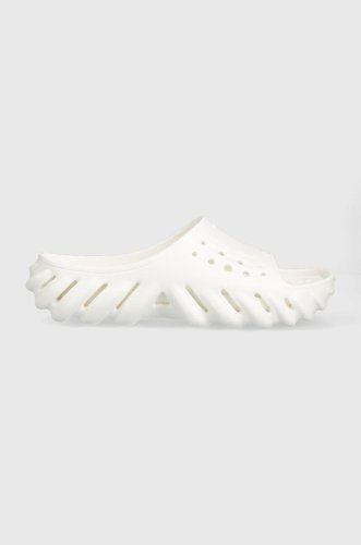 Crocs papuci echo slide culoarea alb, 208170