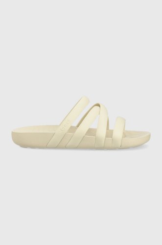 Crocs papuci splash strappy sandal femei, culoarea bej, 208217