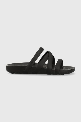 Crocs papuci splash strappy sandal femei, culoarea negru, 208217