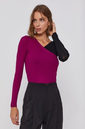 Desigual pulover femei, culoarea roz, light