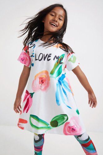 Desigual rochie din bumbac pentru copii mini, oversize