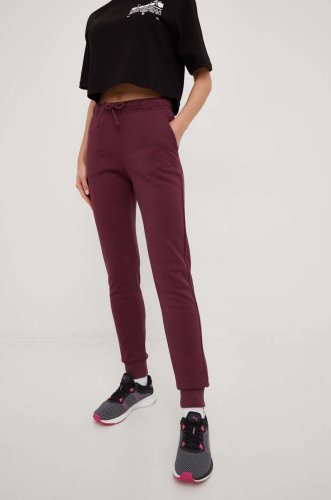 Diadora pantaloni de trening femei, culoarea violet, neted