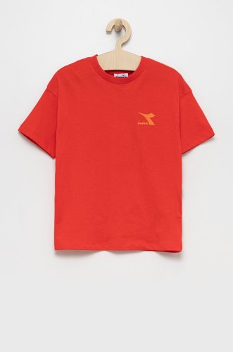 Diadora tricou de bumbac pentru copii culoarea rosu
