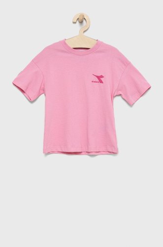 Diadora tricou de bumbac pentru copii culoarea roz