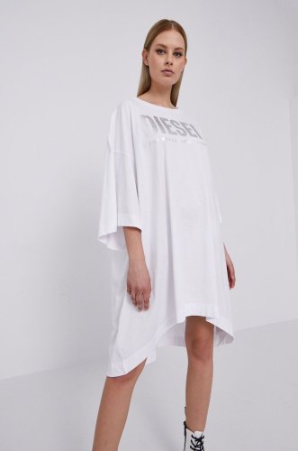 Diesel rochie culoarea alb, mini, oversize