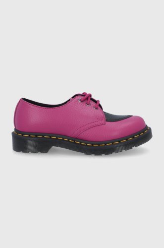 Dr. martens pantofi de piele amore femei, culoarea roz, cu platformă
