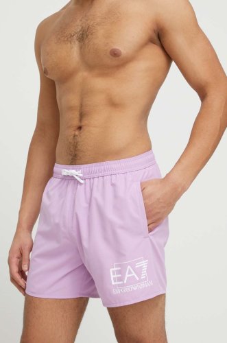 Ea7 emporio armani pantaloni scurti de baie culoarea violet
