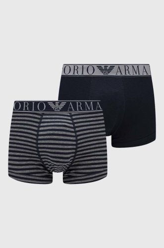 Emporio armani underwear boxeri 2-pack barbati, culoarea albastru marin