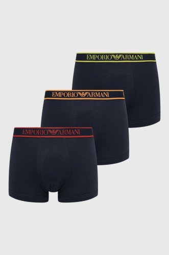 Emporio armani underwear boxeri 3-pack barbati, culoarea albastru marin