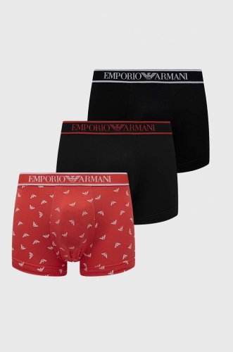 Emporio armani underwear boxeri 3-pack barbati, culoarea rosu