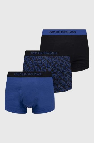 Emporio armani underwear boxeri de bumbac 3-pack culoarea negru