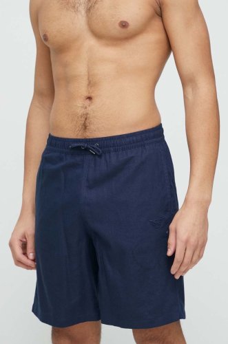 Emporio armani underwear pantaloni scurți de plajă din in culoarea albastru marin