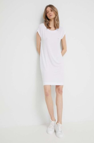 Emporio armani underwear rochie de lounge culoarea alb, mini, oversize