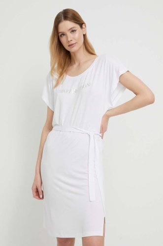 Emporio armani underwear rochie de plaja culoarea alb