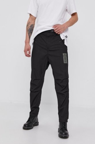G-star raw pantaloni bărbați, culoarea negru, model drept