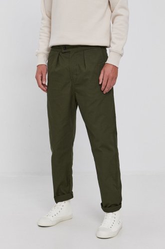 G-star raw pantaloni bărbați, culoarea verde, cu fason chinos