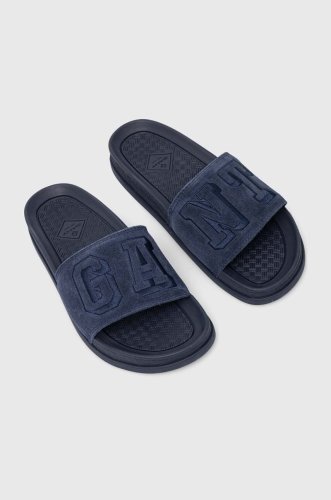 Gant papuci din piele beachrock barbati, culoarea albastru marin, 26603888.g69